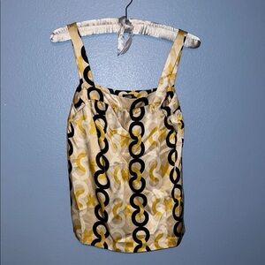 J Crew Silk Stylish Women's Top with Chain Pattern - small. B4